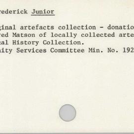 Matson, Frederick Junior