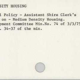 Medium Density Housing