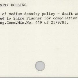 Medium Density Housing