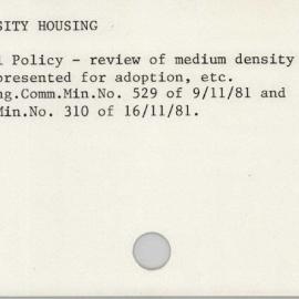 Medium Density Housing