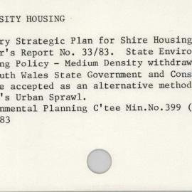 Medium Density Housing