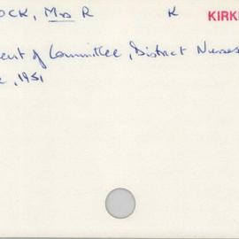 Mccullock, Mrs R