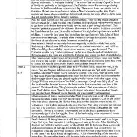 Paul Kelly Interview Log Sheet