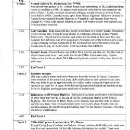 Robert Stuart Interview Log Sheet