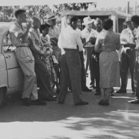 Deputation for construction of a footbridge on site at Heathcote Railway Station, 1959