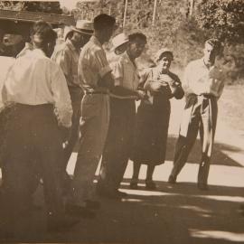 Deputation for construction of a footbridge on site at Heathcote Railway Station, 1959