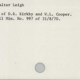 Cooper, Walter Leigh