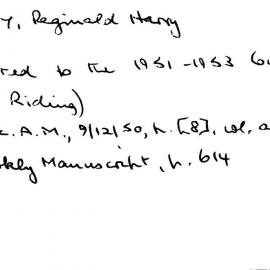 Doneathy, Reginald Harry
