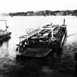 Two steam punts at Tom Ugly's Point, Georges River, ca. 1920