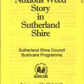 [Booklet] The Noxious Weed Story in Sutherland Shire