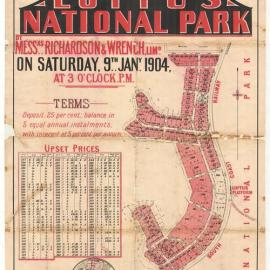 Suburban lots, auction sale, Crown lands, at Loftus National Park on Saturday, 9th Jany. 1904, at 3 o'clock p.m.