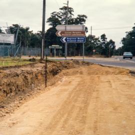 Menai Road at the turnoff to Old Illawarrd Road