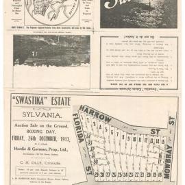 Swastika  Estate Sylvania : auction sale on the ground, Boxing Day, Friday, 26th December, 1913, at 3 o'clock 