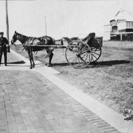 Man with horse and cart belonging to the Stroud family