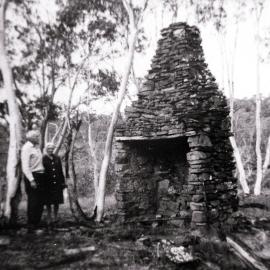 Remains of the fireplace on the Bentley's property, Menai, ca. 1970s