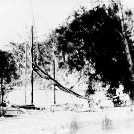 Campers with boat named 'Ellen', Woronora River, ca. 1930s