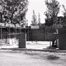 Woronora fire station under construction, 1976