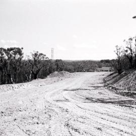 Road construction above Yates Road, Bangor, ca. 1970s