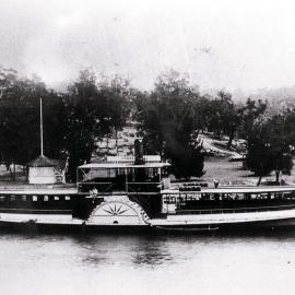 Paddle steamer Telephone at Parkesvale, ca. 1900s