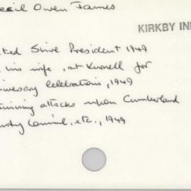 Monro, Cecil Owen James 1945 - 1965