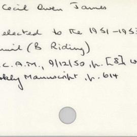 Monro, Cecil Owen James 1945 - 1965