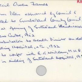 Monro, Cecil Owen James 1945 - 1965