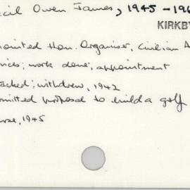 Monro, Cecil Owen James, 1945 - 1965