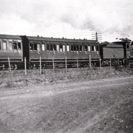 Steam train at Toongabbie, 1928