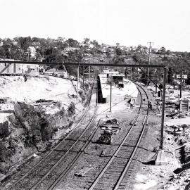 Construction of new railway station at Como, 1973 