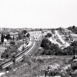 Electrification of the Sutherland to Waterfall line, near Como, 1979 