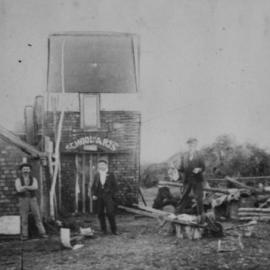 First Sutherland School of Arts under construction, ca. 1901