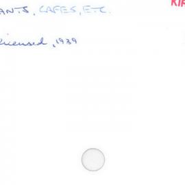 Restaurants, Cafes, Etc.