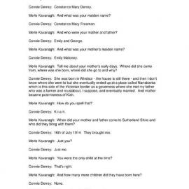 Connie Derrey Interview Transcript
