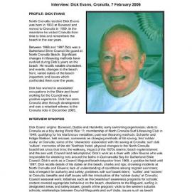 Dick Evans Interview Profile