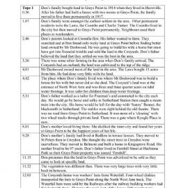 Don Conyard Interview Log Sheet