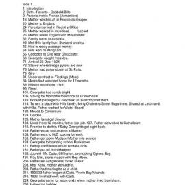 Georgette Wall Interview Log
