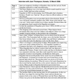 Joan Thompson Interview Log Sheet