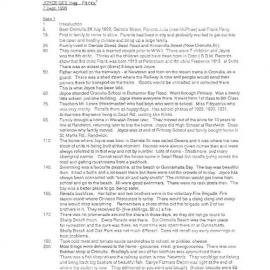 Joyce Gee Interview Log Sheet