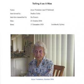 Joyce Vormister Interview Profile