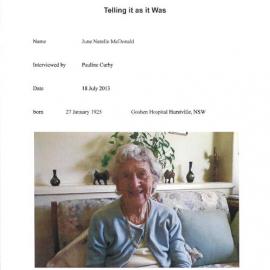 June McDonald 2013 Interview Profile