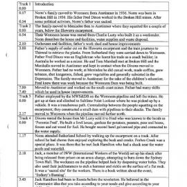 Norm Dixon Interview Log Sheet
