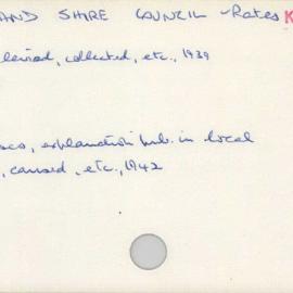 Sutherland Shire Council - Rates 1901 - 1945
