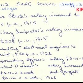 Sutherland Shire Council - Staff - Salaries And Wages