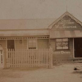 Will Simpson's Confectionery Store, Cronulla, ca. 1910