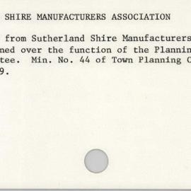 Sutherland Shire Manufacturers Association