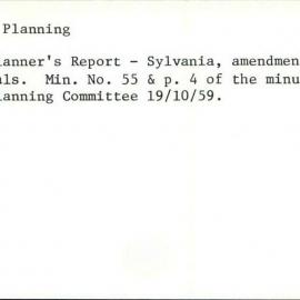 Sylvania - Planning