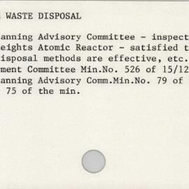 Radioactive Waste Disposal
