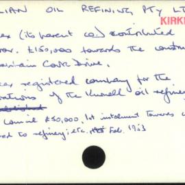 Australian Oil Refining Pty Ltd 1945 - 1965