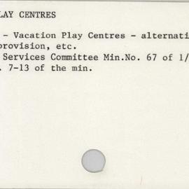 Vacation Play Centres