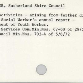 Youth Worker, Sutherland Shire Council